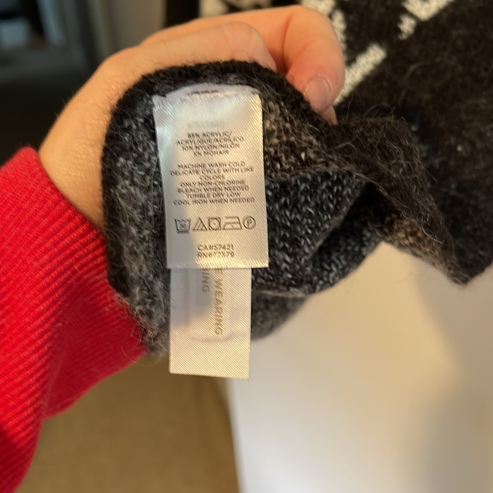 NWOT Ann Taylor Houndstooth Poncho - size xs-s - Picture 4 of 6